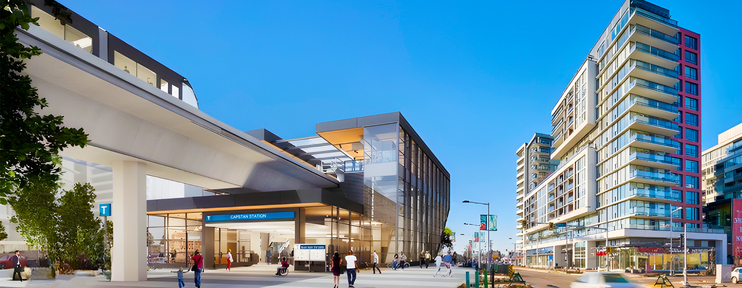 Newly Built Skytrain Capstan Station Just Across the Street