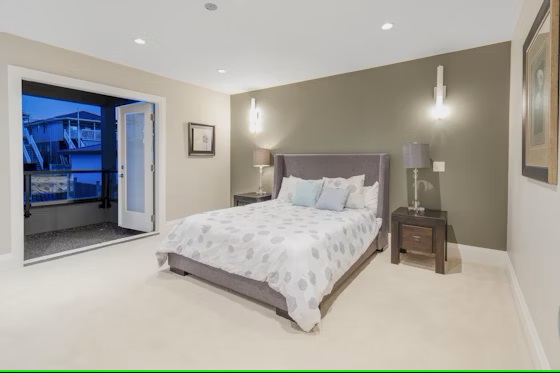 Bedroom with balcony